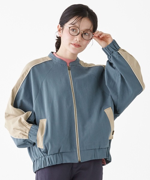 KRIFF MAYER Lady's Collection（クリフメイヤーレディースコレクション）の「ドルマンスリーブツイルブルゾン（ブルゾン・レディース・ベージュ/ナチュラル/ブルー/ネイビー・LARGE/MEDIUM）」の5枚目の写真