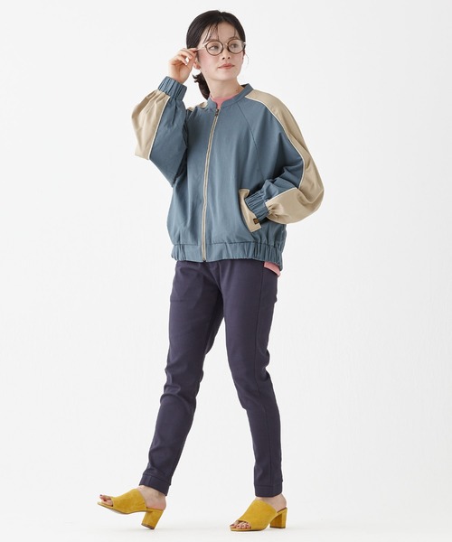 KRIFF MAYER Lady's Collection（クリフメイヤーレディースコレクション）の「ドルマンスリーブツイルブルゾン（ブルゾン・レディース・ベージュ/ナチュラル/ブルー/ネイビー・LARGE/MEDIUM）」の6枚目の写真