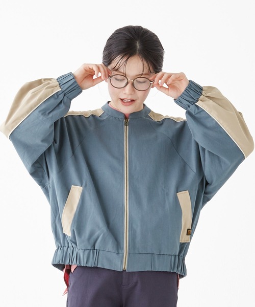 KRIFF MAYER Lady's Collection（クリフメイヤーレディースコレクション）の「ドルマンスリーブツイルブルゾン（ブルゾン・レディース・ベージュ/ナチュラル/ブルー/ネイビー・LARGE/MEDIUM）」の9枚目の写真