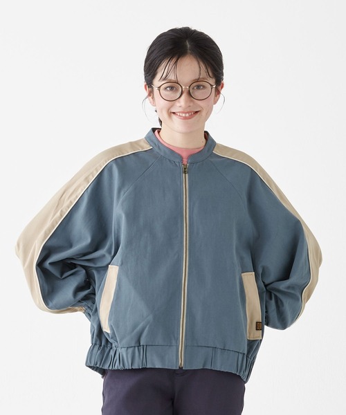 KRIFF MAYER Lady's Collection（クリフメイヤーレディースコレクション）の「ドルマンスリーブツイルブルゾン（ブルゾン・レディース・ベージュ/ナチュラル/ブルー/ネイビー・LARGE/MEDIUM）」の12枚目の写真