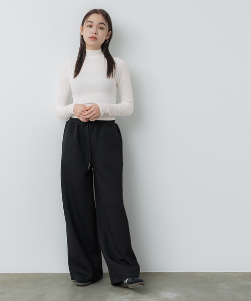 coca（coca）（コカ）の「【WEB限定セール】リブテレコタートルネックトップス（ニット/セーター・レディース・ホワイト/ブラック/グレー・S/M/L）」の9枚目の写真