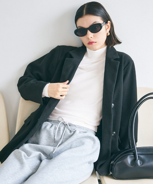 coca（coca）（コカ）の「【WEB限定セール】リブテレコタートルネックトップス（ニット/セーター・レディース・ホワイト/ブラック/グレー・S/M/L）」の14枚目の写真