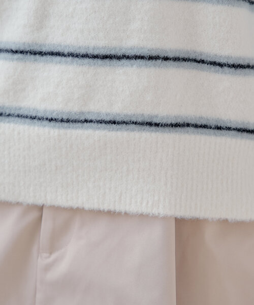 ココディール　Wカラースキッパーニットプルオーバー　イエロー ココディール Wカラースキッパーニットプルオーバー イエロー