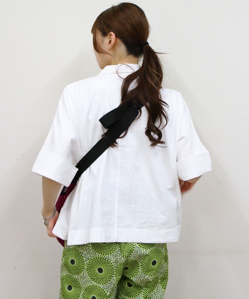 DANTON(ダントン)の「DANTON/ダントン シャンブレーワークシャツ CHAMBRAY WORK SHIRT DT-B0345 SCA(シャツ/ブラウス・レディース・ホワイト/ライトインディゴブルー・38)」の5枚目の写真