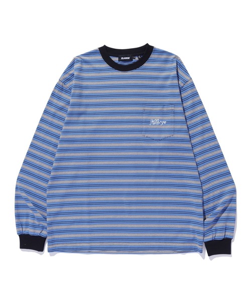 早い者勝ち XLARGE STRIPED L/S POCKET TEE ストライプ柄◎ セール】STRIPED L/S POCKET TEE(Tシャツ/カットソー)|XLARGE