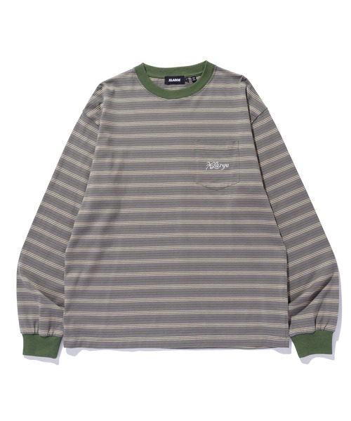 トップス BORDER L/S POCKET TEE Graphpaper] Jersey Oversized L/S Pocket Tee / Border S/S