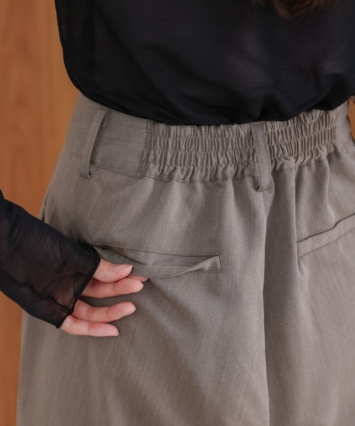 S・Mサイズ展開】トリプルタックワイドパンツ（その他パンツ