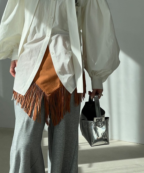 chuclla（チュクラ）の「スエードライク フリンジラップベルト cha25s001（ベルト・レディース・キャメル/ブラウン/ブラック・FREE）」の13枚目の写真