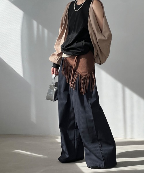 chuclla（チュクラ）の「スエードライク フリンジラップベルト cha25s001（ベルト・レディース・キャメル/ブラウン/ブラック・FREE）」の20枚目の写真