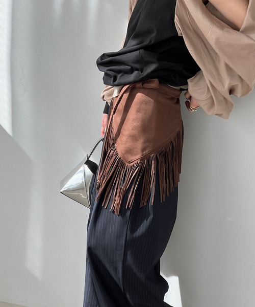 chuclla（チュクラ）の「スエードライク フリンジラップベルト cha25s001（ベルト・レディース・キャメル/ブラウン/ブラック・FREE）」の22枚目の写真