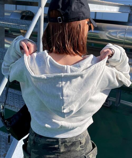 WEGO(ウィゴー)の「WEGO/ロゴZIPショートパーカー(パーカー・レディース・その他1/杢グレー・FREE)」の16枚目の写真