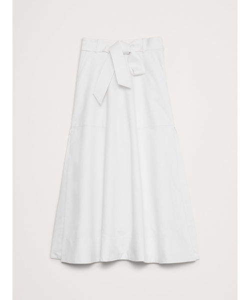 新作 *Jilsander* コットンフリースミディスカート ホワイト 送料関税込☆Jil Sander☆コットンフリースのミディスカート