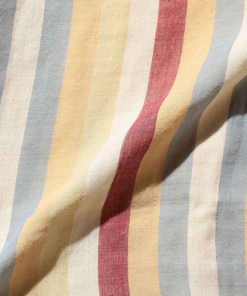BEAMS PLUS（ビームスプラス）の「ダブルガーゼ マルチストライプ ボタンダウン シャツ クラシック フィット（シャツ/ブラウス・メンズ・ベージュ/ブラウン・M/L/S）」の17枚目の写真