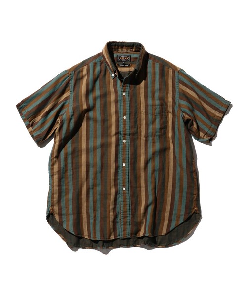 BEAMS PLUS（ビームスプラス）の「ダブルガーゼ マルチストライプ ボタンダウン シャツ クラシック フィット（シャツ/ブラウス・メンズ・ベージュ/ブラウン・M/L/S）」の19枚目の写真