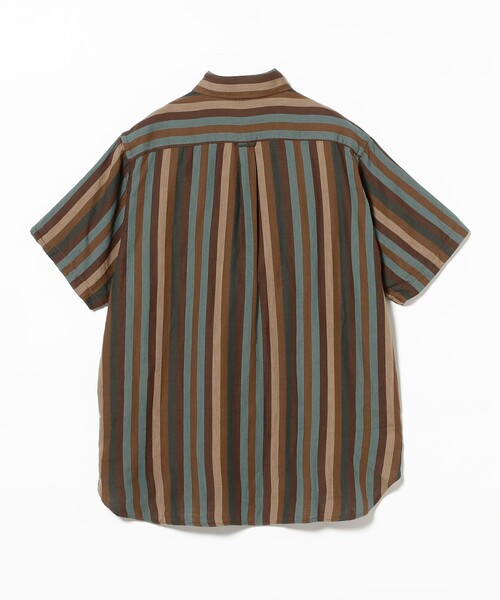 BEAMS PLUS（ビームスプラス）の「ダブルガーゼ マルチストライプ ボタンダウン シャツ クラシック フィット（シャツ/ブラウス・メンズ・ベージュ/ブラウン・M/L/S）」の5枚目の写真