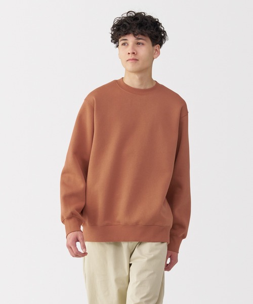 無印良品（ムジルシリョウヒン）の「紳士　スウェットシャツ（スウェット・メンズ・グレー/ブラック/アイボリー/スモーキーグリーン系/ネイビー/オレンジ系・S/M/L/XL）」の6枚目の写真