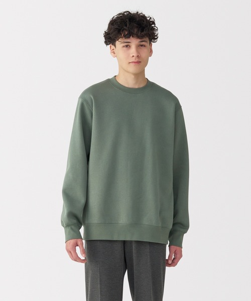 無印良品（ムジルシリョウヒン）の「紳士　スウェットシャツ（スウェット・メンズ・グレー/ブラック/アイボリー/スモーキーグリーン系/ネイビー/オレンジ系・S/M/L/XL）」の4枚目の写真