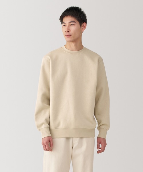 無印良品（ムジルシリョウヒン）の「紳士　スウェットシャツ（スウェット・メンズ・グレー/ブラック/アイボリー/スモーキーグリーン系/ネイビー/オレンジ系・S/M/L/XL）」の2枚目の写真