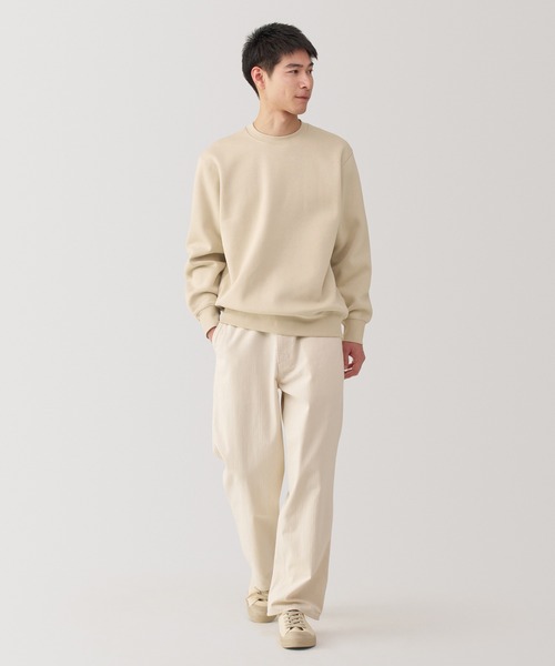 無印良品（ムジルシリョウヒン）の「紳士　スウェットシャツ（スウェット・メンズ・グレー/ブラック/アイボリー/スモーキーグリーン系/ネイビー/オレンジ系・S/M/L/XL）」の7枚目の写真