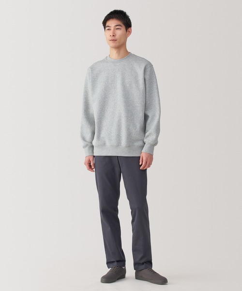 無印良品（ムジルシリョウヒン）の「紳士　スウェットシャツ（スウェット・メンズ・グレー/ブラック/アイボリー/スモーキーグリーン系/ネイビー/オレンジ系・S/M/L/XL）」の19枚目の写真