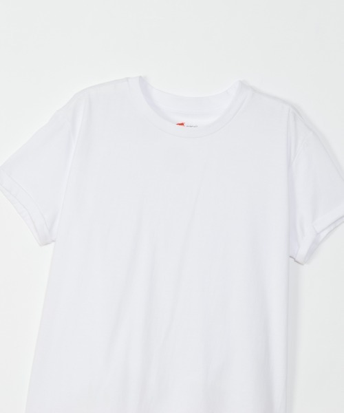 HANES（ヘインズ）の「【HANES/ヘインズ】CAP SLEEVE（Tシャツ/カットソー・レディース・ホワイト・F）」の4枚目の写真