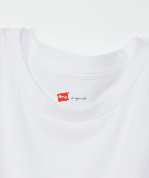 HANES（ヘインズ）の「【HANES/ヘインズ】CAP SLEEVE（Tシャツ/カットソー・レディース・ホワイト・F）」の5枚目の写真