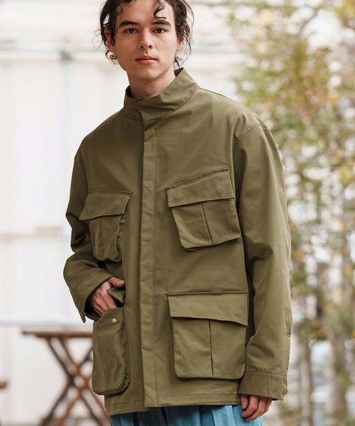 CAMBIO(カンビオ)の「mj10557-スタンドカラーファティーグブルゾン(ブルゾン・メンズ・ブラック/オリーブ/グレイッシュベージュ・M/L/XL)」の5枚目の写真