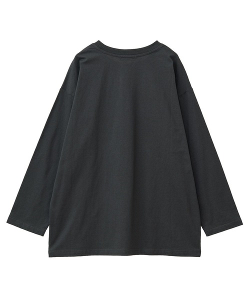 AMERICAN HOLIC(アメリカンホリック)の「サークルロゴプリントロングTシャツ(Tシャツ/カットソー・レディース・チャコールグレー/ホワイト系その他/オフホワイト・M/L)」の17枚目の写真