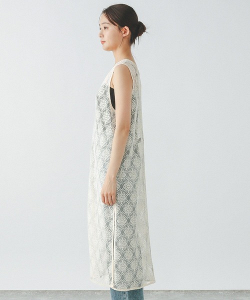 GLOBAL WORK（グローバルワーク）の「2WAYレースワンピース/286005（ワンピース・レディース・アイボリー/ブラック・MEDIUM/LARGE）」の20枚目の写真