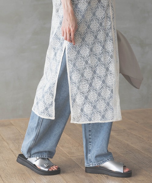 GLOBAL WORK（グローバルワーク）の「2WAYレースワンピース/286005（ワンピース・レディース・アイボリー/ブラック・MEDIUM/LARGE）」の11枚目の写真