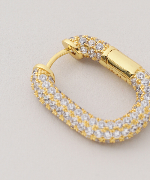 Luv Aj(ラブエージェー)の「LUV AJ XL(ラヴエージェイ) PAVE CHAIN LINK HOOP(ピアス(両耳用)・レディース・シルバー/ゴールド・FREE)」の5枚目の写真