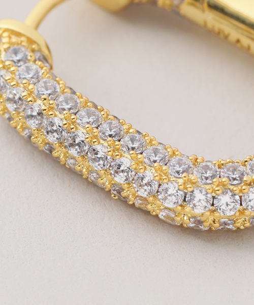 Luv Aj(ラブエージェー)の「LUV AJ XL(ラヴエージェイ) PAVE CHAIN LINK HOOP(ピアス(両耳用)・レディース・シルバー/ゴールド・FREE)」の8枚目の写真