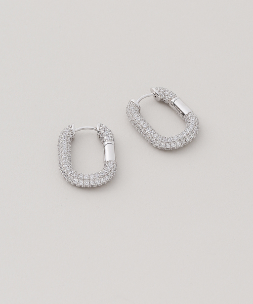 Luv Aj(ラブエージェー)の「LUV AJ XL(ラヴエージェイ) PAVE CHAIN LINK HOOP(ピアス(両耳用)・レディース・シルバー/ゴールド・FREE)」の9枚目の写真