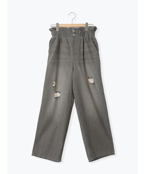 Samansa Mos2 blue(サマンサモスモスブルー)の「【ECO DENIM】ウエストフリルパンツ(その他パンツ・レディース・ブルー/グレー/サックスブルー・F)」の13枚目の写真