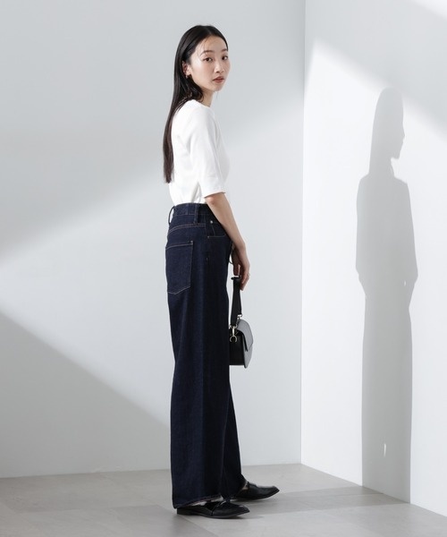 NANO universe（ナノユニバース）の「UVカット抗菌防臭吸水速乾イージーケアリブ半袖（Tシャツ/カットソー・レディース・ブラック/ホワイト/ベージュ・FREE）」の16枚目の写真