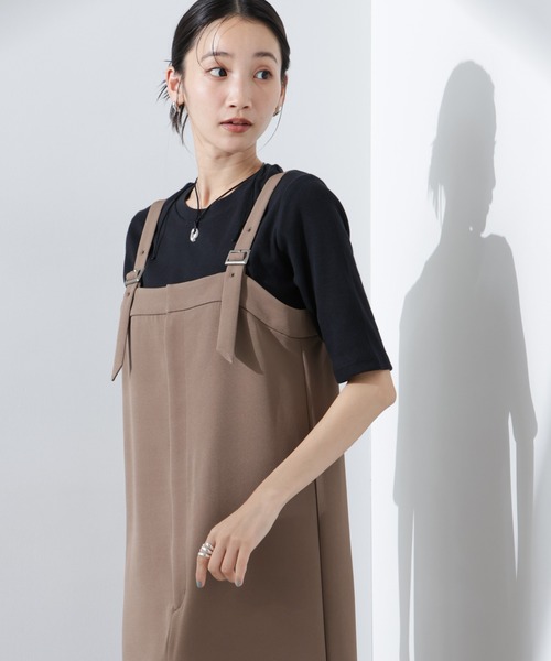 NANO universe（ナノユニバース）の「UVカット抗菌防臭吸水速乾イージーケアリブ半袖（Tシャツ/カットソー・レディース・ブラック/ホワイト/ベージュ・FREE）」の22枚目の写真