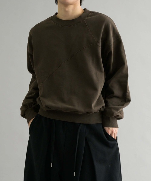 EPNK(イーピーエヌケー)の「【EPNK】Pigment cropped sweat shirt / ピグメントクロップドスウェットシャツ(スウェット・メンズ・ブラック/ダークブラウン・SMALL/LARGE/MEDIUM)」の21枚目の写真