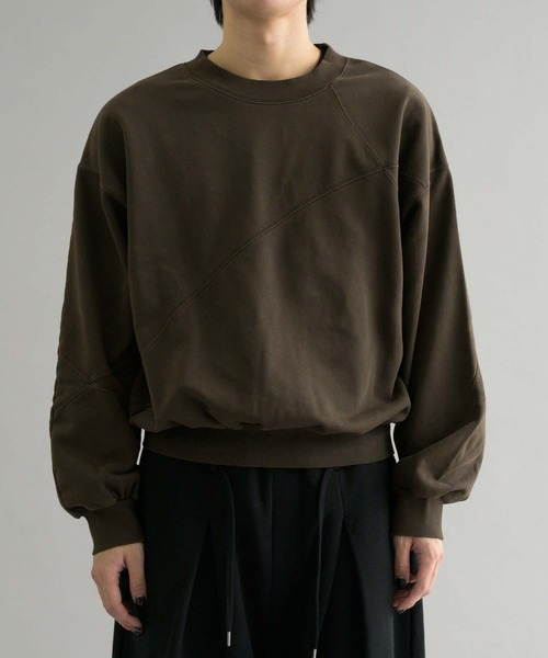 EPNK(イーピーエヌケー)の「【EPNK】Pigment cropped sweat shirt / ピグメントクロップドスウェットシャツ(スウェット・メンズ・ブラック/ダークブラウン・SMALL/LARGE/MEDIUM)」の20枚目の写真