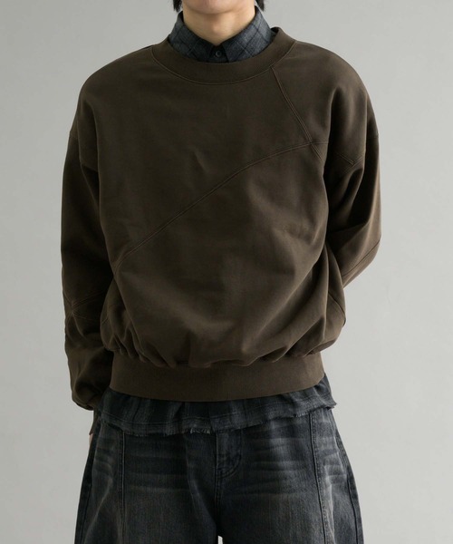 EPNK(イーピーエヌケー)の「【EPNK】Pigment cropped sweat shirt / ピグメントクロップドスウェットシャツ(スウェット・メンズ・ブラック/ダークブラウン・SMALL/LARGE/MEDIUM)」の16枚目の写真