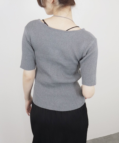 セール】フロントホック半袖トップス／front hook half sleeve top