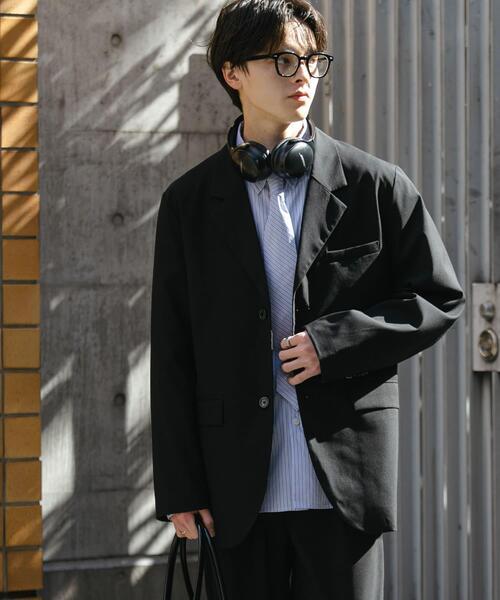 1er Arrondissement ブラック テーラードジャケット セール】『ユニセックス』『セットアップ対応』 CARREMANテーラード