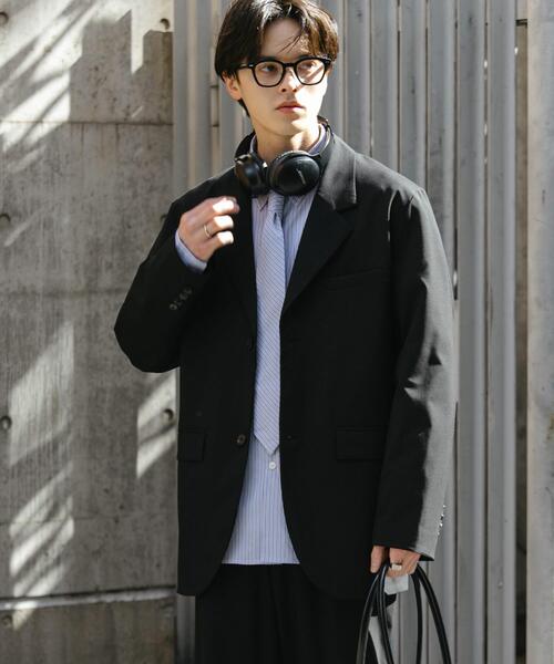 SENSE OF PLACE by URBAN RESEARCH（センスオブプレイスバイアーバンリサーチ）の「『ユニセックス』『セットアップ対応』 CARREMANテーラードジャケット（その他アウター・メンズ・チャコールグレー/ブラック・MEDIUM/LARGE）」の6枚目の写真