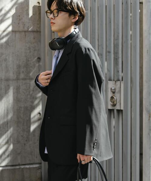 SENSE OF PLACE by URBAN RESEARCH（センスオブプレイスバイアーバンリサーチ）の「『ユニセックス』『セットアップ対応』 CARREMANテーラードジャケット（その他アウター・メンズ・チャコールグレー/ブラック・MEDIUM/LARGE）」の8枚目の写真