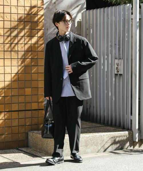 SENSE OF PLACE by URBAN RESEARCH（センスオブプレイスバイアーバンリサーチ）の「『ユニセックス』『セットアップ対応』 CARREMANテーラードジャケット（その他アウター・メンズ・チャコールグレー/ブラック・MEDIUM/LARGE）」の9枚目の写真