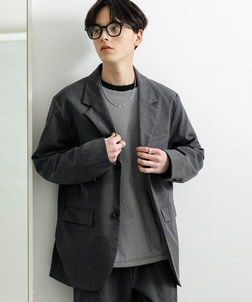 SENSE OF PLACE by URBAN RESEARCH（センスオブプレイスバイアーバンリサーチ）の「『ユニセックス』『セットアップ対応』 CARREMANテーラードジャケット（その他アウター・メンズ・チャコールグレー/ブラック・MEDIUM/LARGE）」の22枚目の写真