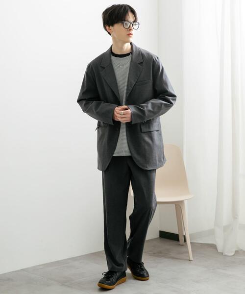 SENSE OF PLACE by URBAN RESEARCH（センスオブプレイスバイアーバンリサーチ）の「『ユニセックス』『セットアップ対応』 CARREMANテーラードジャケット（その他アウター・メンズ・チャコールグレー/ブラック・MEDIUM/LARGE）」の17枚目の写真