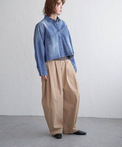 notch.（ノッチ）の「【notch.by KR 】カットオフデニムシャツ