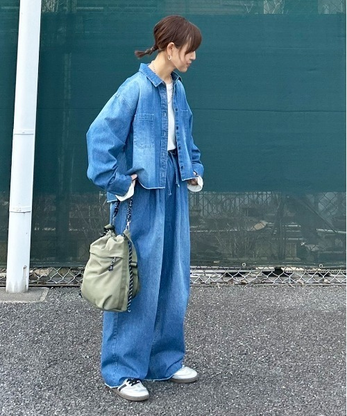 notch.（ノッチ）の「【notch.by KR 】カットオフデニムシャツ（シャツ/ブラウス・レディース・ブルー/ネイビー/ダークネイビー・M）」の11枚目の写真