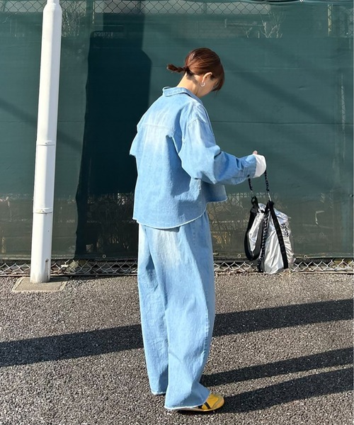 notch.（ノッチ）の「【notch.by KR 】カットオフデニムシャツ（シャツ/ブラウス・レディース・ブルー/ネイビー/ダークネイビー・M）」の17枚目の写真