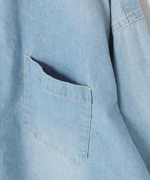 ブラウス シャツ 「notch.by KR 」カットオフデニムシャツ レディース notch.（ファッション） ブラウス シャツ 「notch.by KR